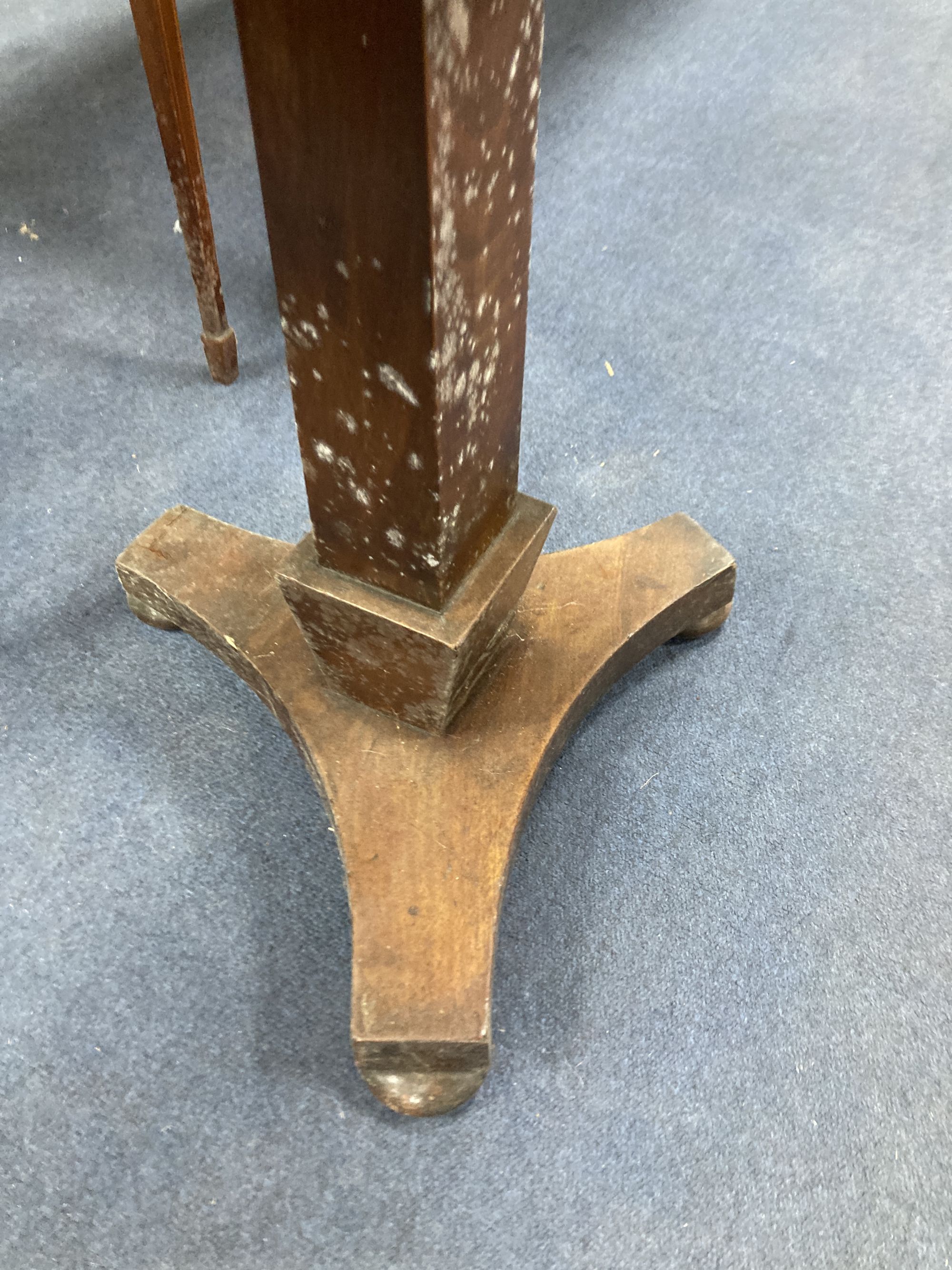 A Victorian mahogany occasional table, width 49cm depth 38cm height 68cm